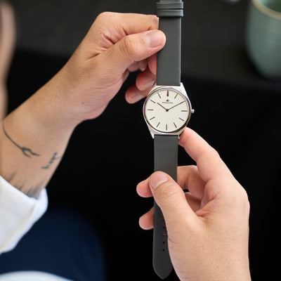 Franklord Swiss UltraThin Series - Moonlight Silver | Ultra-Thin 5mm Luxury Watch