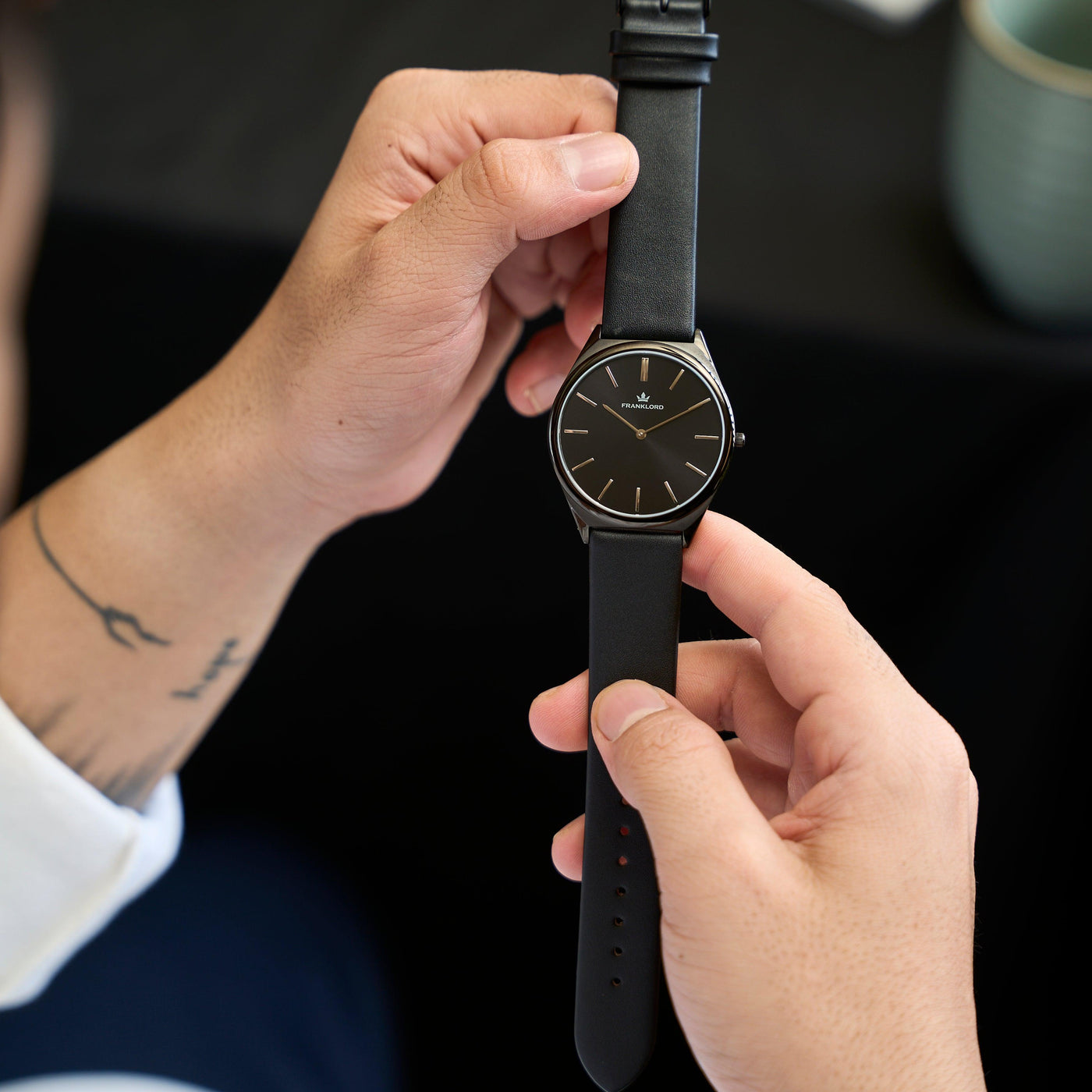 Franklord Swiss UltraThin Series - Black Shadow | 5mm Ultra-Slim Luxury Watch