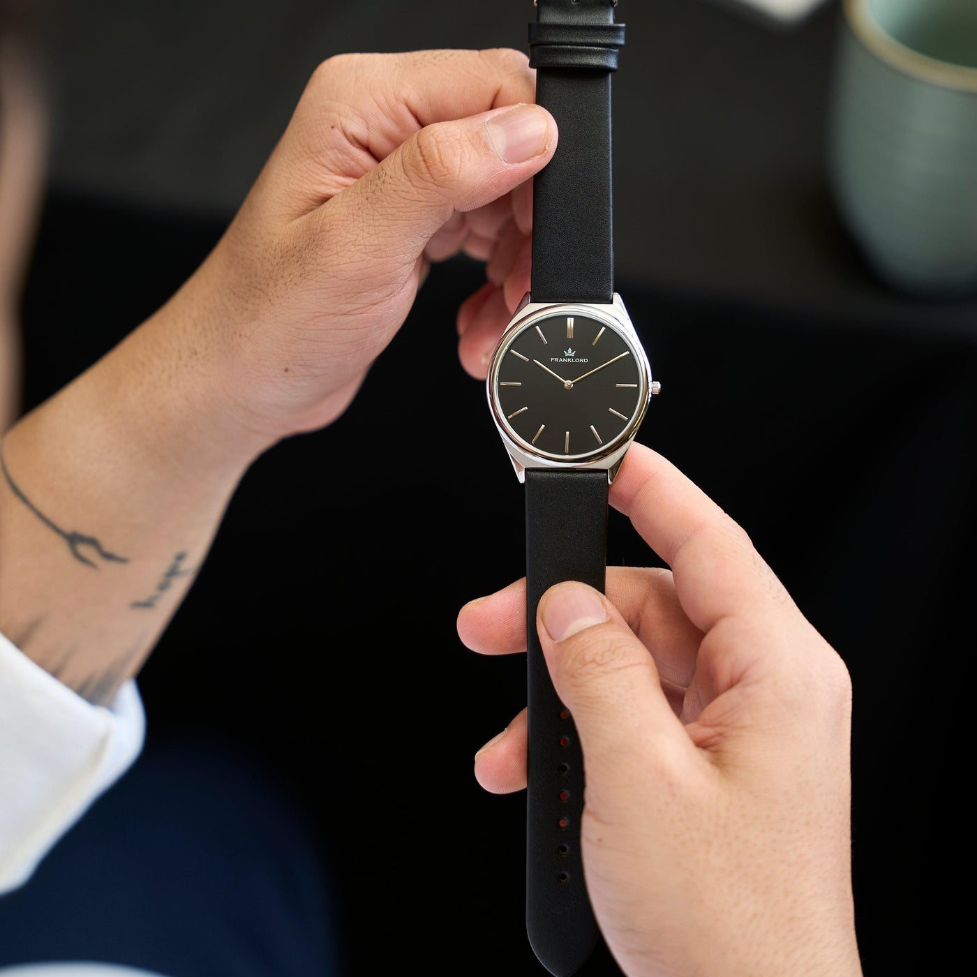 Franklord Swiss UltraThin Series - Black Carbon | 5mm Ultra-Slim Luxury Watch