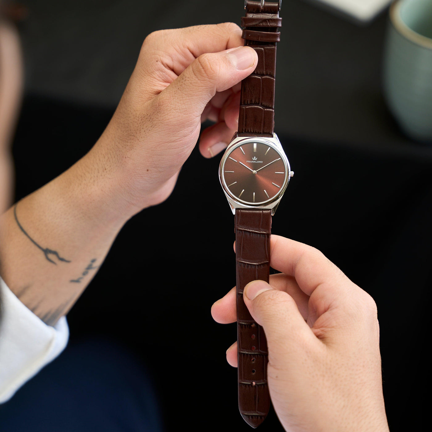 Franklord Swiss UltraThin Series - Caramel Luxe | Ultra Slim 5mm Luxury Watch