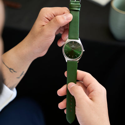 Franklord Swiss UltraThin Series - Emerald Glow | Ultra-Slim 5mm Luxury Watch