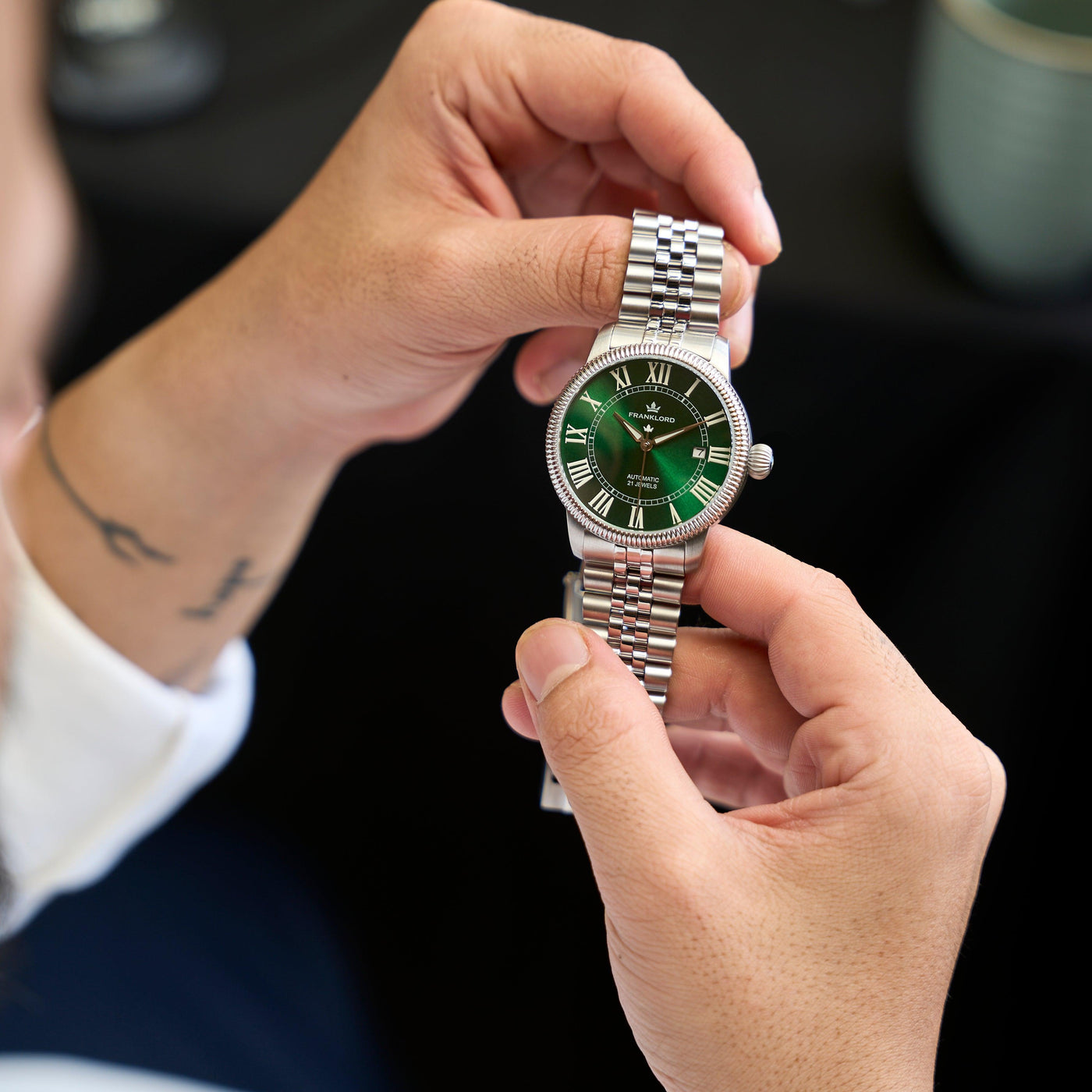 Franklord Majestic Aura – Emerald Grace | Luxury Automatic Watch