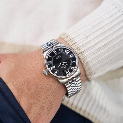 Franklord Majestic Aura – Onyx Radiance | Luxury Automatic Watch