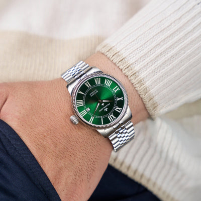 Franklord Majestic Aura – Emerald Grace | Luxury Automatic Watch