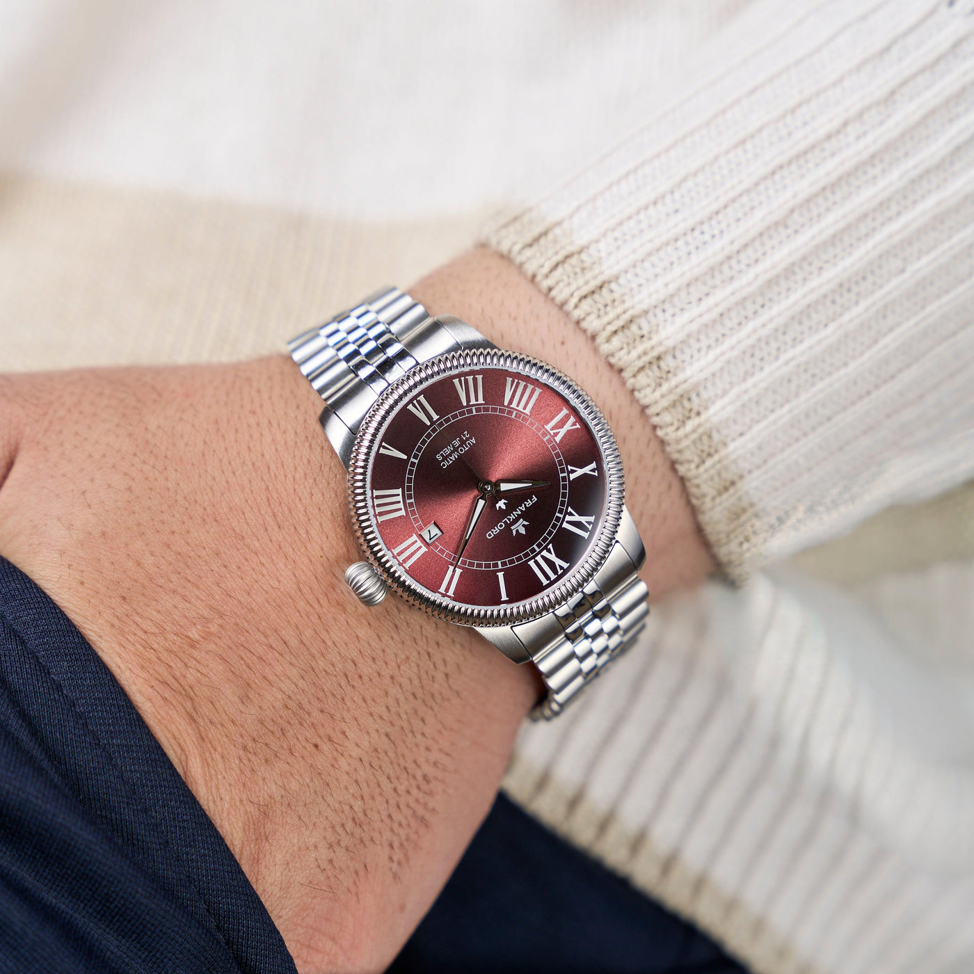 Franklord Majestic Aura – Ruby Glow | Luxury Automatic Watch