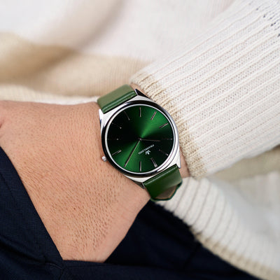 Franklord Swiss UltraThin Series - Emerald Glow | Ultra-Slim 5mm Luxury Watch