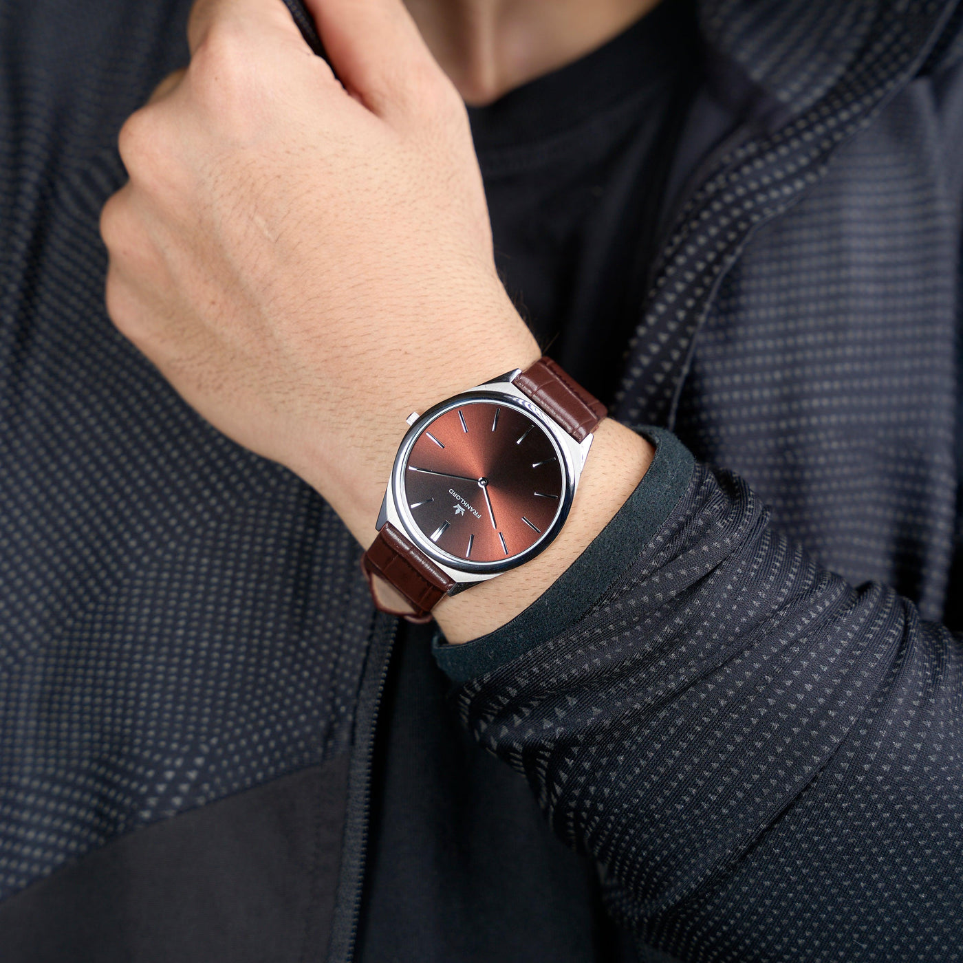Franklord Swiss UltraThin Series - Caramel Luxe | Ultra Slim 5mm Luxury Watch