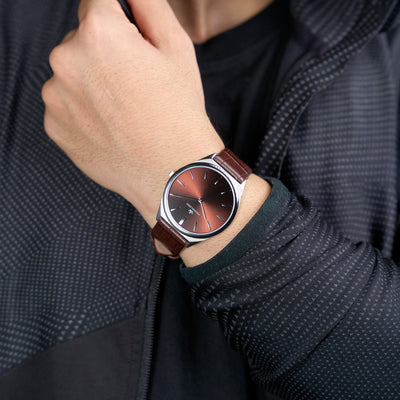 Franklord Swiss UltraThin Series - Caramel Luxe | Ultra Slim 5mm Luxury Watch