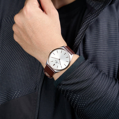 Franklord Swiss UltraThin Series - Rosewood Pearl | Ultra-Slim 5mm Luxury Watch