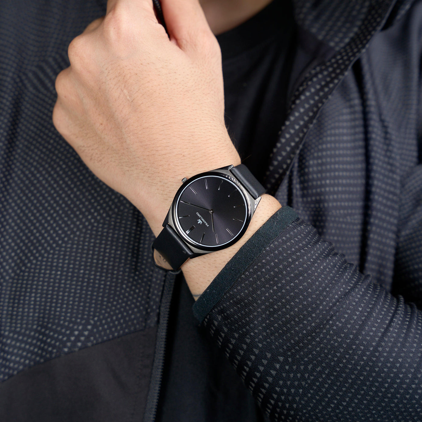 Franklord Swiss UltraThin Series - Black Shadow | 5mm Ultra-Slim Luxury Watch