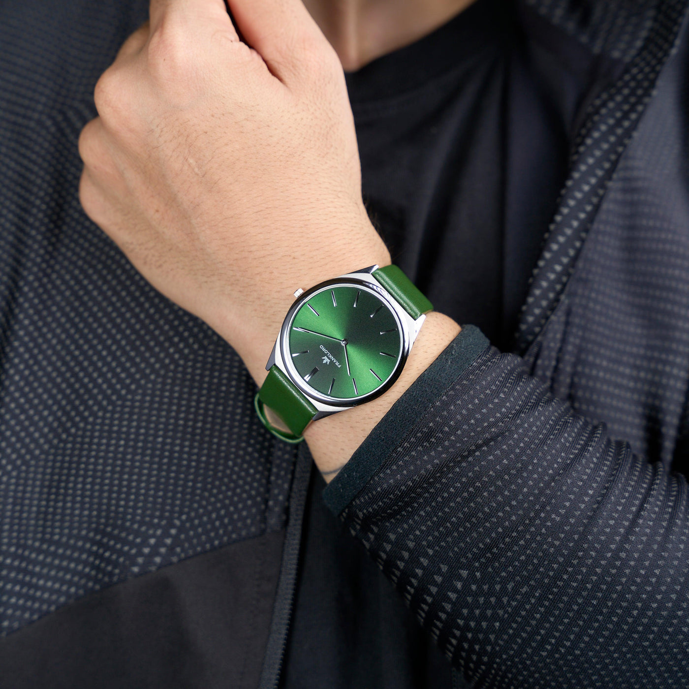 Franklord Swiss UltraThin Series - Emerald Glow | Ultra-Slim 5mm Luxury Watch