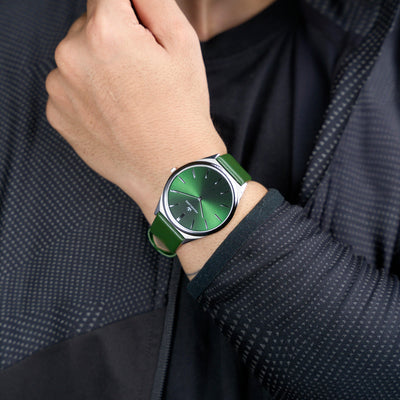 Franklord Swiss UltraThin Series - Emerald Glow | Ultra-Slim 5mm Luxury Watch