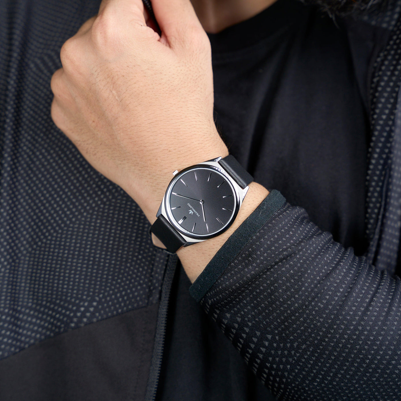 Franklord Swiss UltraThin Series - Black Carbon | 5mm Ultra-Slim Luxury Watch