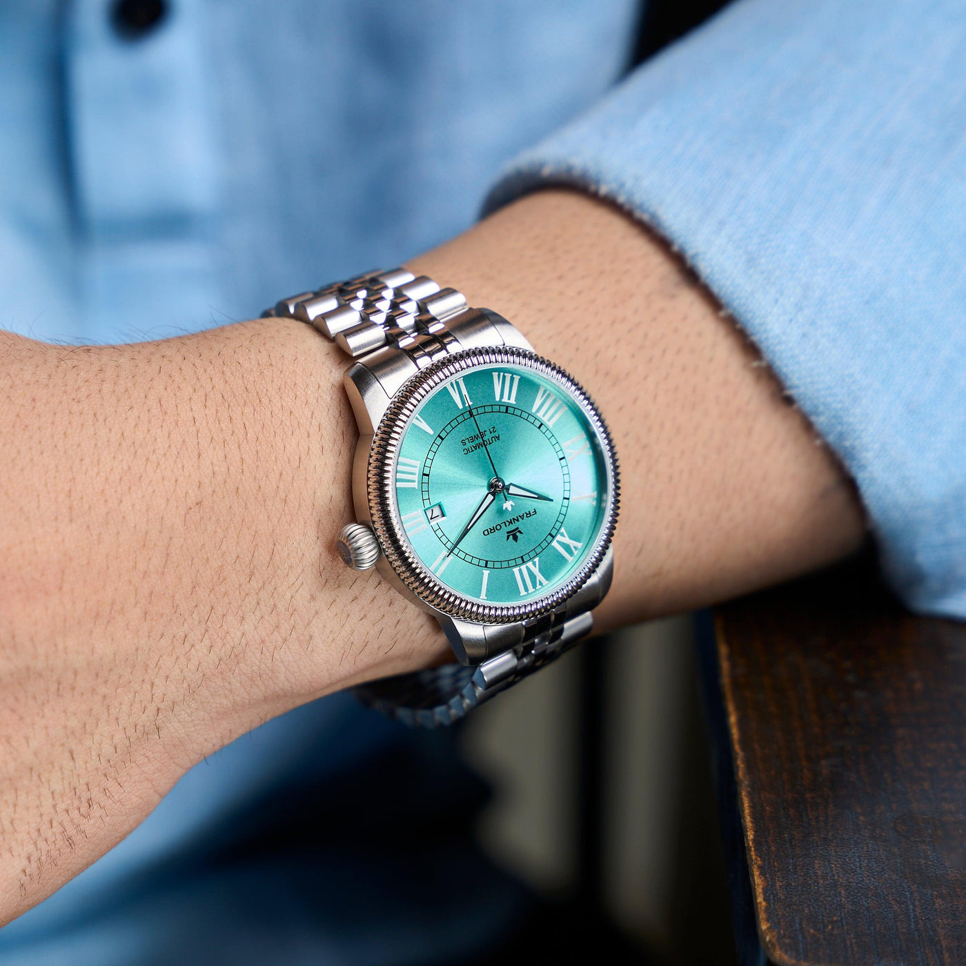 Franklord Majestic Aura – Ocean Glow | Luxury Automatic Watch