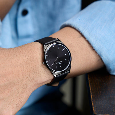 Franklord Swiss UltraThin Series - Black Shadow | 5mm Ultra-Slim Luxury Watch