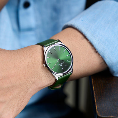 Franklord Swiss UltraThin Series - Emerald Glow | Ultra-Slim 5mm Luxury Watch