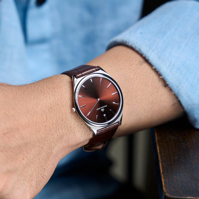 Franklord Swiss UltraThin Series - Caramel Luxe | Ultra Slim 5mm Luxury Watch