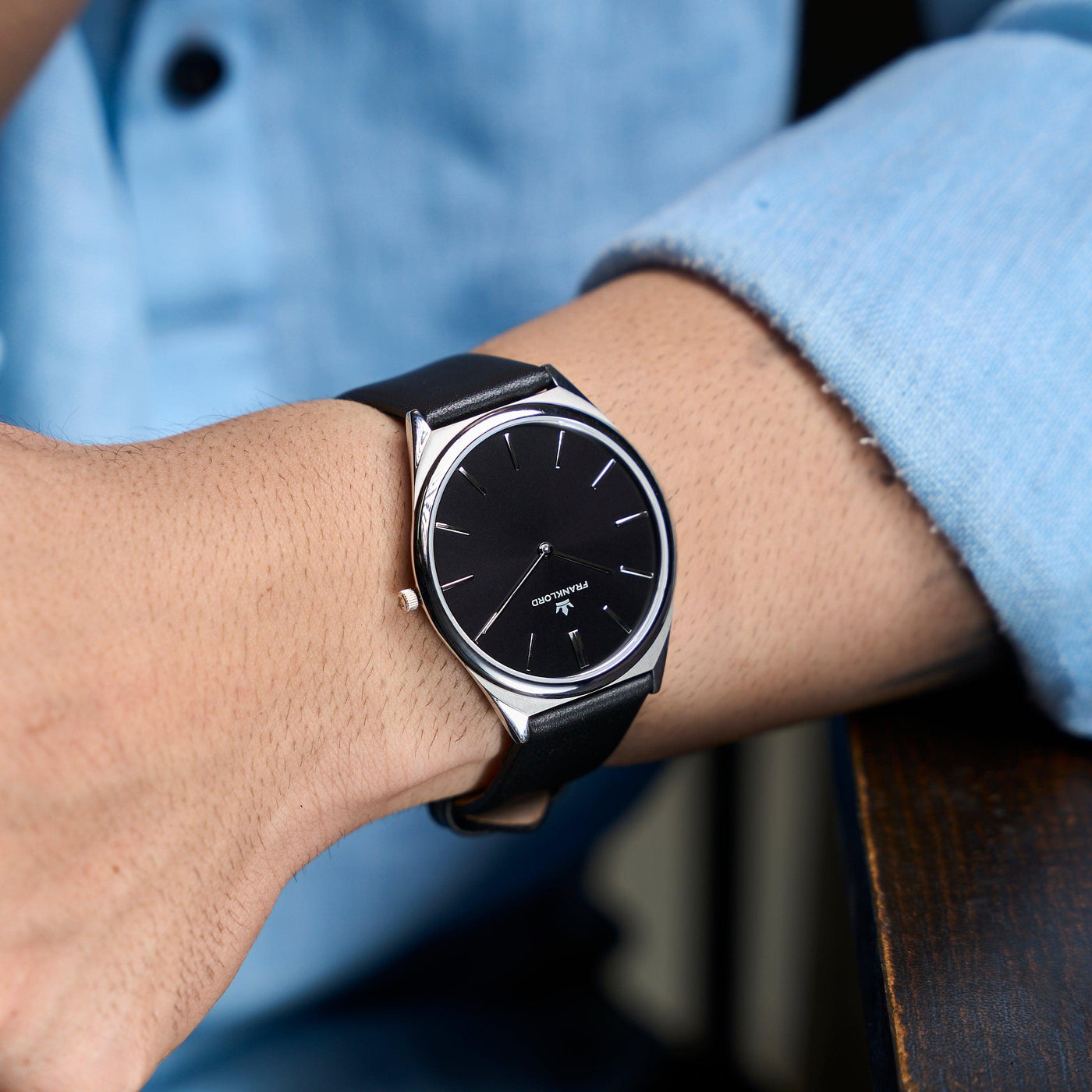 Franklord Swiss UltraThin Series - Black Carbon | 5mm Ultra-Slim Luxury Watch