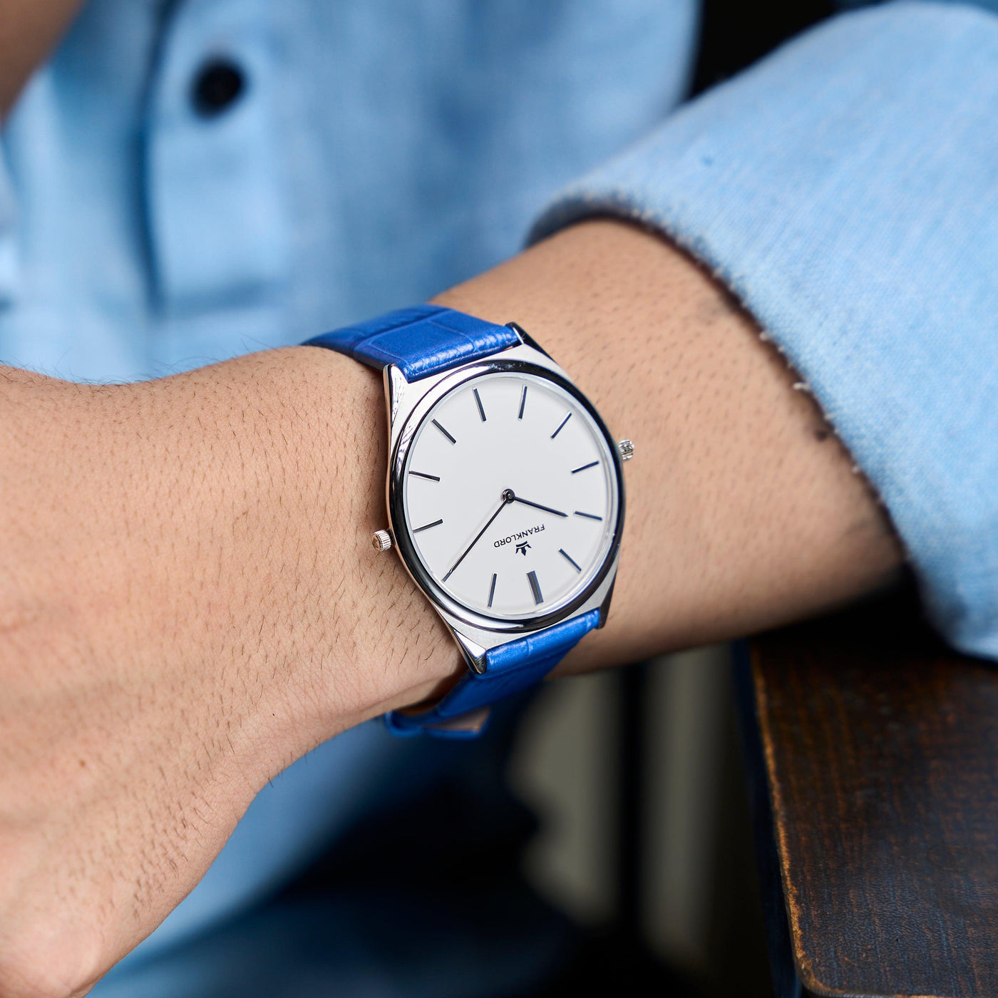 Franklord Swiss UltraThin Series - Frosted Sky | Ultra-Slim 5mm Luxury Watch