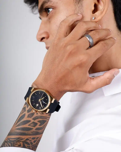 Professional Edge Black Rosegold Silicone