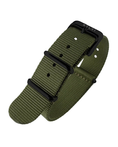 24mm Green Nylon Strap