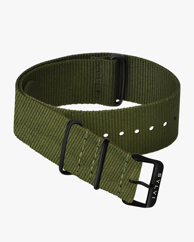 24mm Green Nylon Strap
