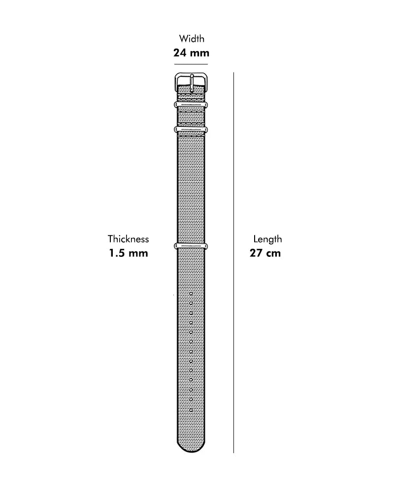 24mm Khaki Nylon Strap