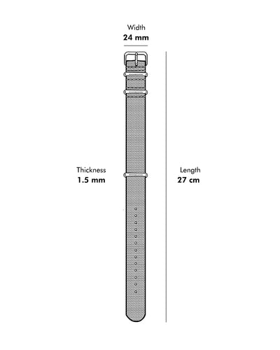 24mm Khaki Nylon Strap