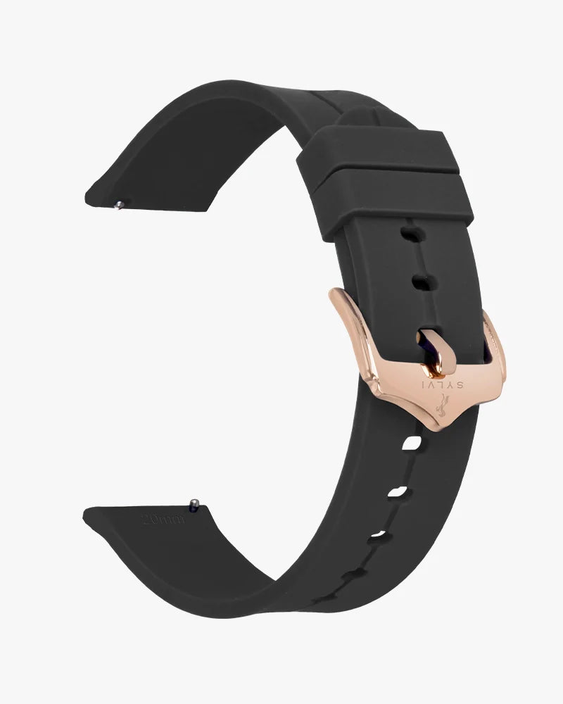 Sylvi 20mm Grey Rosegold Silicone Strap for Watch Buy Online