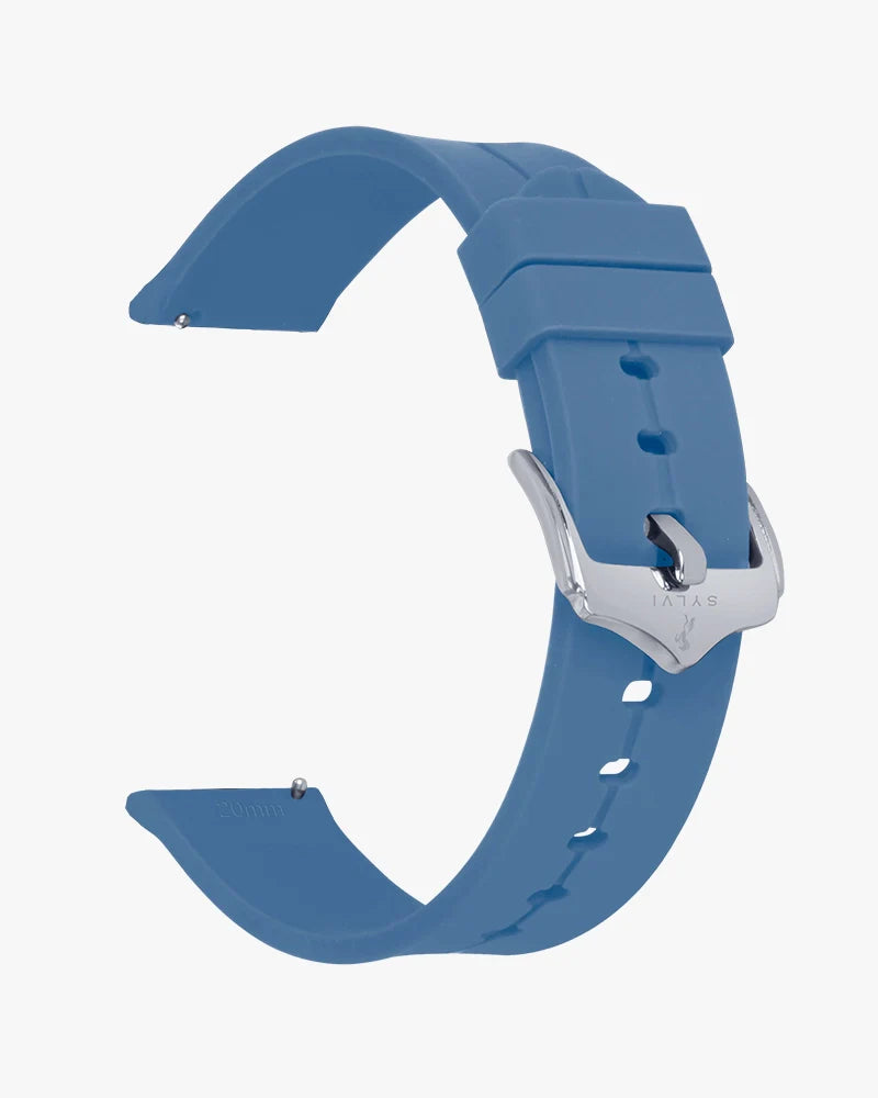 Sylvi 20mm Sky Blue Silicone Strap for Watch Buy Online