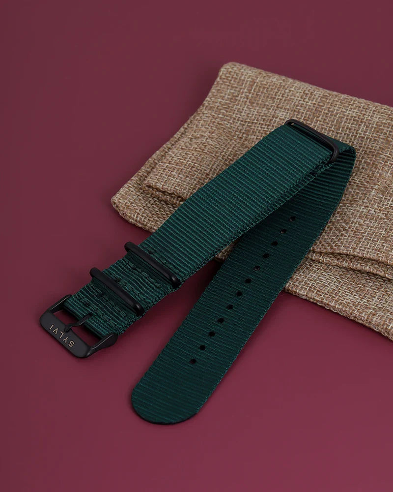 24mm Army Green Nylon Strap