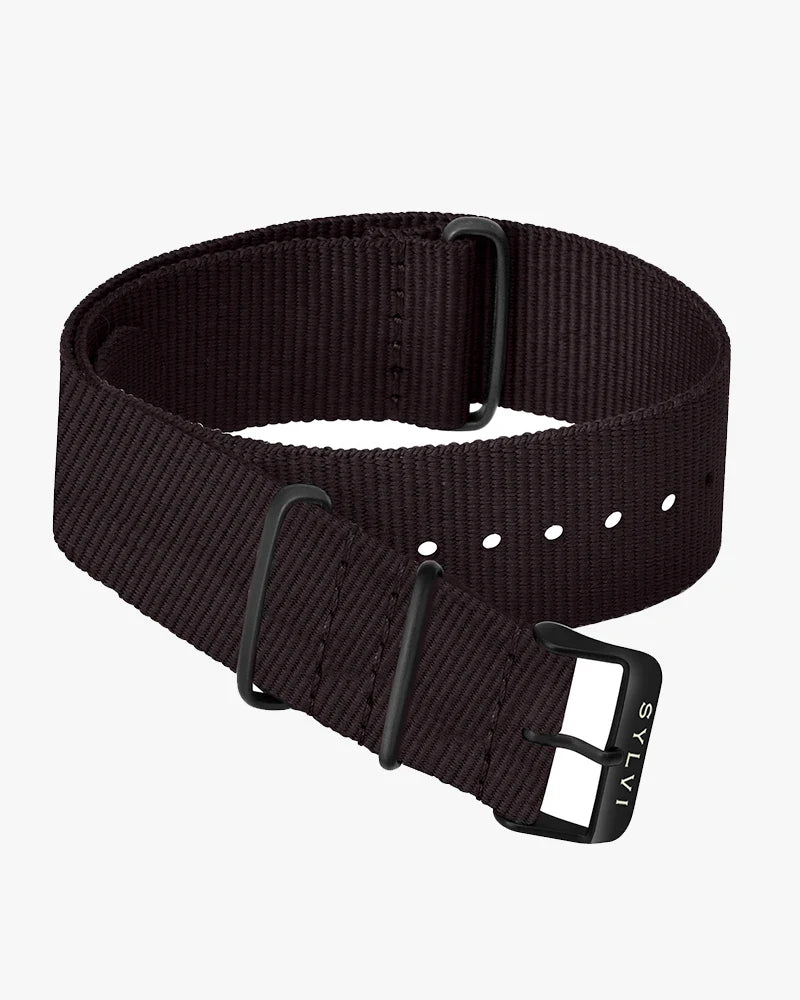 24mm Coffee Nylon Strap