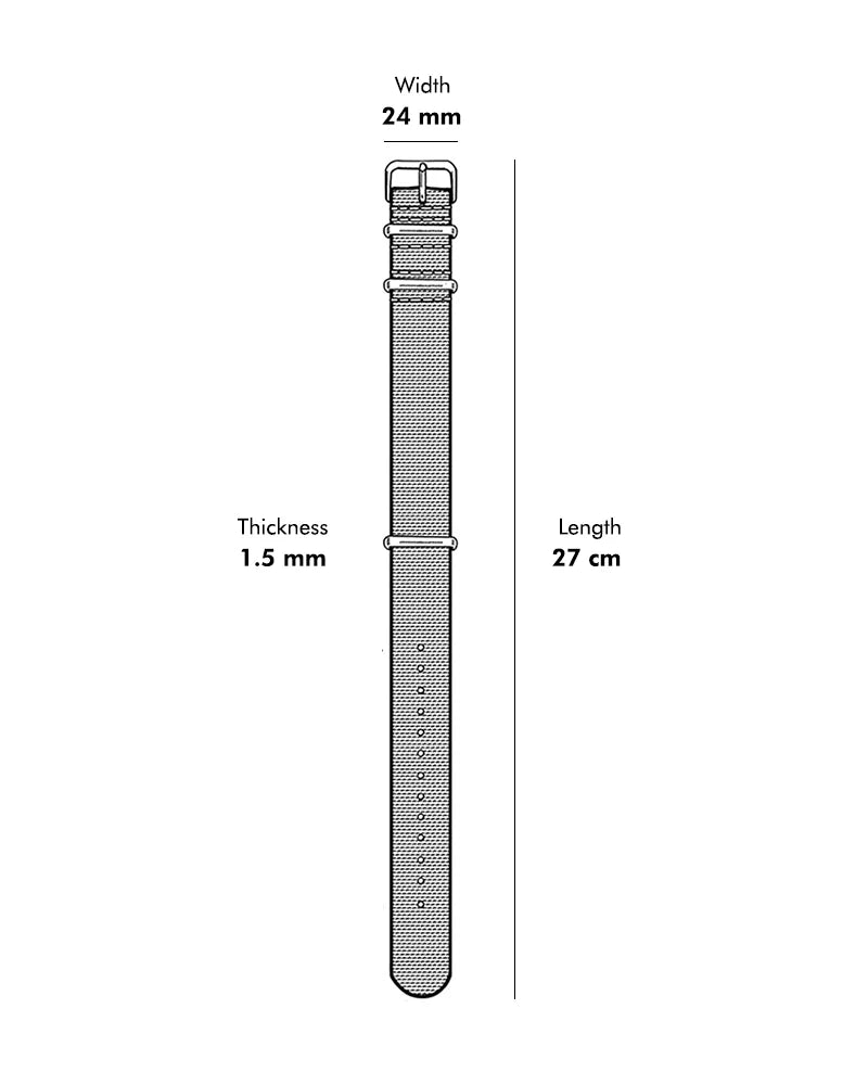 24mm RGB Nylon Strap