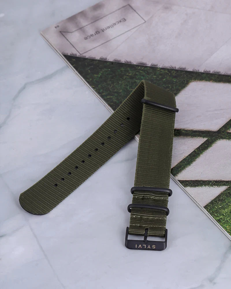 24mm Green Nylon Strap