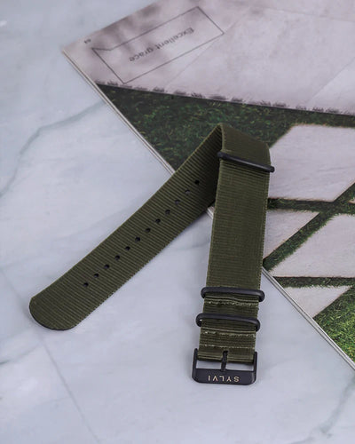 24mm Green Nylon Strap
