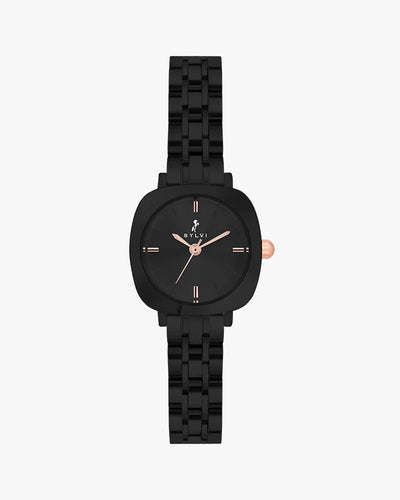 Sylvi Bella Black-Black-Black Analog Watch For Women