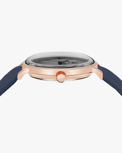 Elegadoom Black Rosegold Blue Leather