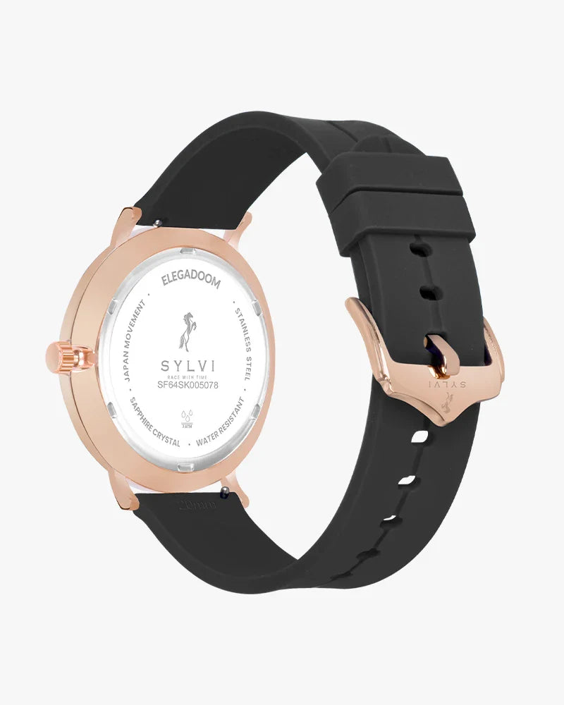 Elegadoom White Rosegold Grey Silicone