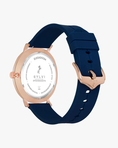 Elegadoom White Rosegold Blue Silicone