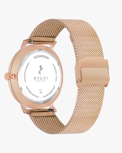 Elegadoom White Rosegold Mesh