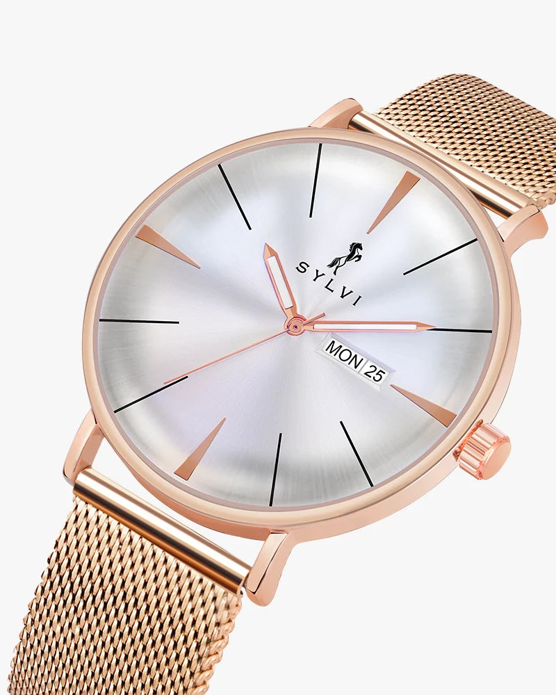 Elegadoom White Rosegold Mesh