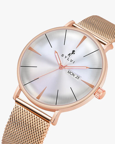 Elegadoom White Rosegold Mesh