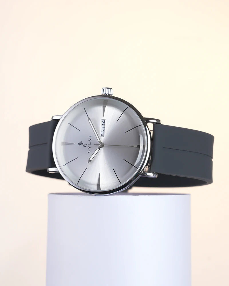 Elegadoom White Silver Silicone