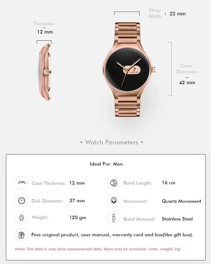 Elegare Black Rosegold Steel