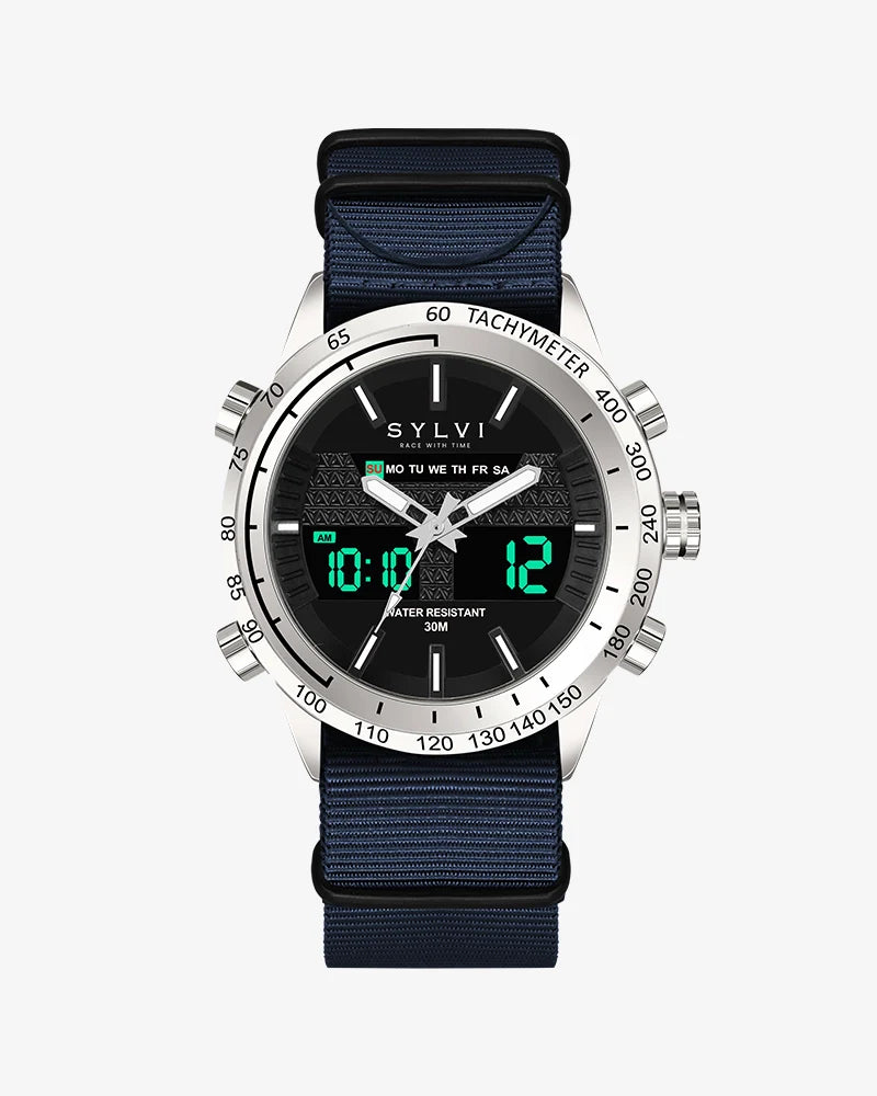 Certified Imperfect Hawk Silver Navy Blue Nylon