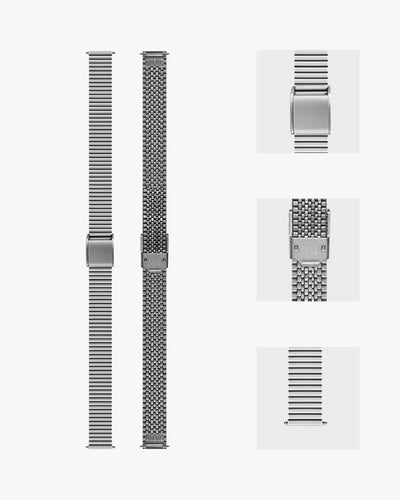10mm Silver Mesh Strap