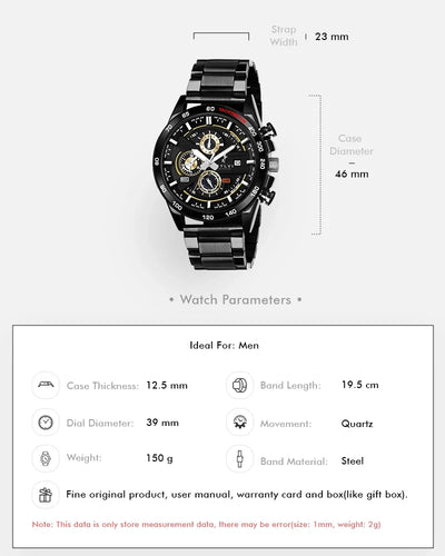 Timegrapher Gold Steel Black