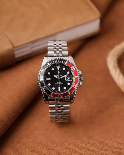 Ocean-Y Black Red Silver Steel