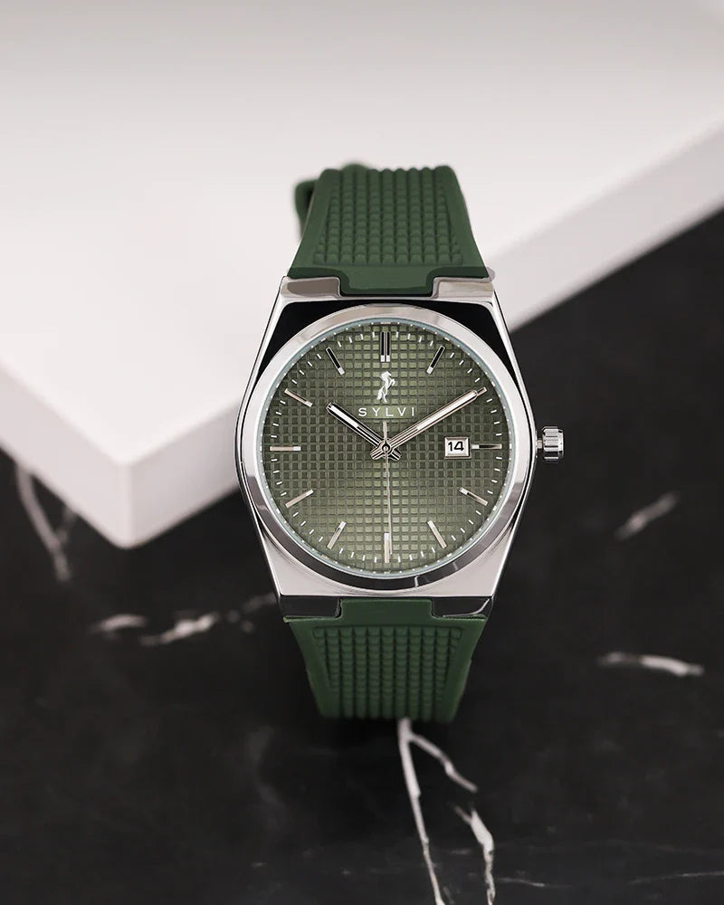 Professional Edge Green Silver Silicone
