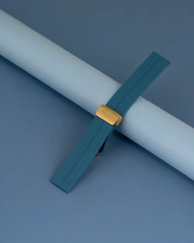 20mm Opus Sky Blue Gold Silicone Strap